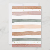 Boho Rainbow Baby shower Invitation Pink Pampas Kaart (Achterkant)