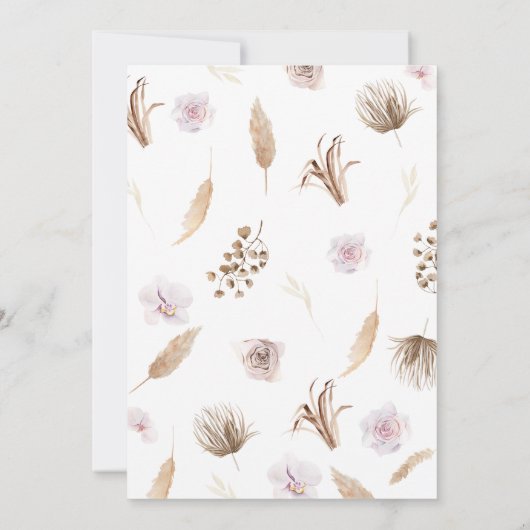 Boho Rainbow Baby shower Kaart (Achterkant)