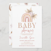 Boho Rainbow Baby shower Kaart (Voorkant / Achterkant)