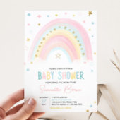 Boho Rainbow Baby shower Kaart