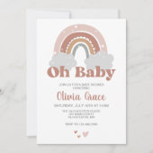 Boho Rainbow Baby shower Kaart (Voorkant)