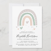 Boho Rainbow Baby shower Kaart (Voorkant)