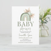 Boho Rainbow Baby shower Kaart (Staand voorkant)