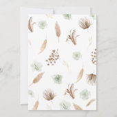 Boho Rainbow Baby shower Kaart (Achterkant)