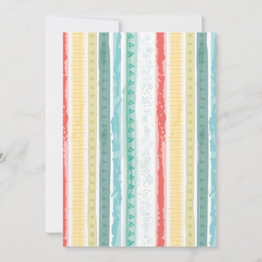 Boho Rainbow Baby shower Kaart (Achterkant)