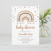 Boho Rainbow Baby shower Kaart (Staand voorkant)