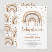 Boho Rainbow Baby shower Kaart (Voorkant / Achterkant)