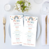 Boho Rainbow Baby shower Menu