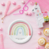 Boho Rainbow Baby shower Paper Borden Papieren Bordje (Feest)