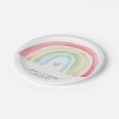 Boho Rainbow Baby shower Paper Borden Papieren Bordje (Gekanteld)
