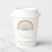Boho Rainbow Baby shower Papieren Bekers (Voorkant)