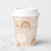 Boho Rainbow Baby shower Papieren Bekers (Achterkant)