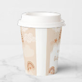 Boho Rainbow Baby shower Papieren Bekers (Rechts)