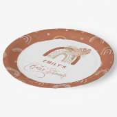 Boho Rainbow Baby shower Papieren Bordje (Gekanteld)