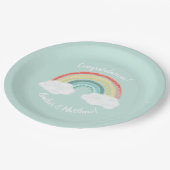 Boho Rainbow Baby shower Papieren Bordje (Gekanteld)