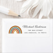 Boho Rainbow Baby Shower Return Address Label (Insitu)