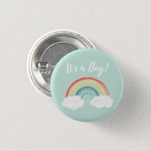 Boho Rainbow Baby shower Ronde Button 3,2 Cm (Voorkant /achterkant)