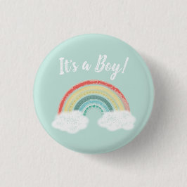 Boho Rainbow Baby shower Ronde Button 3,2 Cm