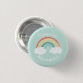 Boho Rainbow Baby shower Ronde Button 3,2 Cm (Voorkant /achterkant)