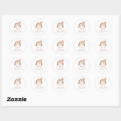 Boho Rainbow Baby shower Ronde Sticker (Vel)