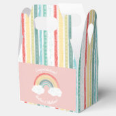 Boho Rainbow Baby shower Roze Bedankdoosjes (Geopend)