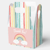 Boho Rainbow Baby shower Roze Bedankdoosjes (Geopend)
