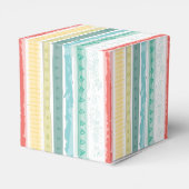 Boho Rainbow Baby shower Roze Bedankdoosjes (Achterkant)