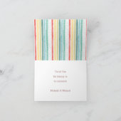 Boho Rainbow Baby shower Roze Bedankkaart (Binnen)