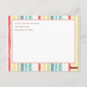 Boho Rainbow Baby shower Roze Briefkaart (Achterkant)