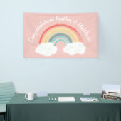 Boho Rainbow Baby shower Roze Spandoek (Beurs)