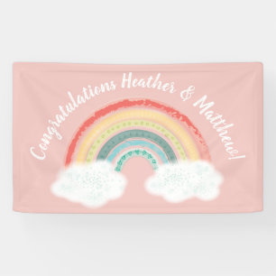 Boho Rainbow Baby shower Roze Spandoek