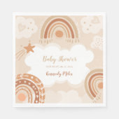 Boho Rainbow Baby shower Servet (Voorkant)
