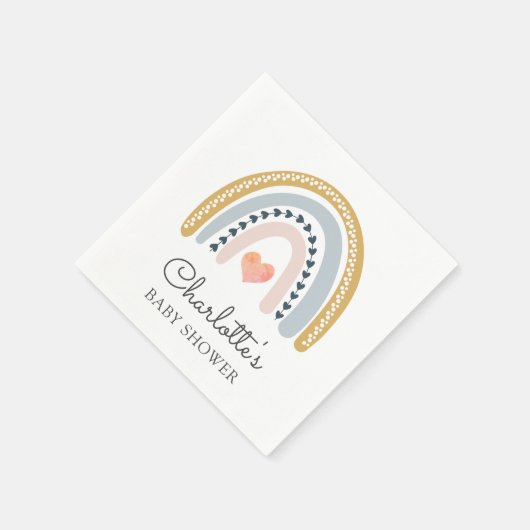 Boho Rainbow Baby shower Servet (Hoek)