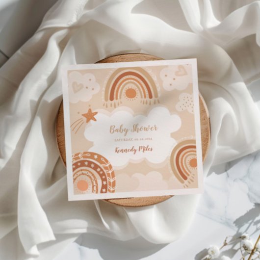 Boho Rainbow Baby shower Servet