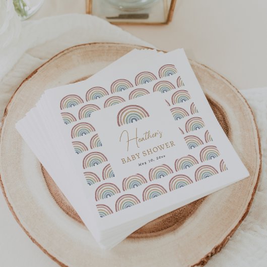 Boho Rainbow Baby shower Servet
