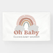 Boho Rainbow Baby shower Spandoek (Horizontaal)