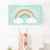 Boho Rainbow Baby shower Spandoek (Insitu)