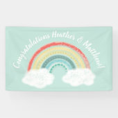 Boho Rainbow Baby shower Spandoek (Horizontaal)