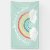 Boho Rainbow Baby shower Spandoek (Verticaal)