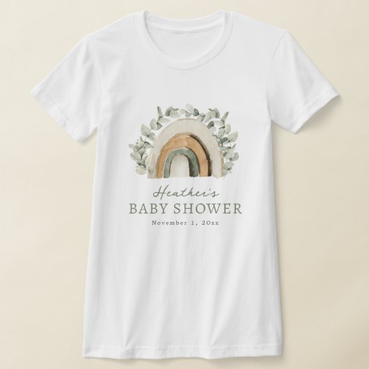 Boho Rainbow Baby shower T-shirt (Laagn)