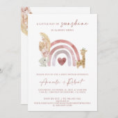 Boho Rainbow Baby shower Uitnodiging (Voorkant / Achterkant)