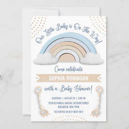 Boho Rainbow Baby shower Uitnodiging