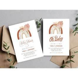 Boho Rainbow Baby shower Uitnodiging