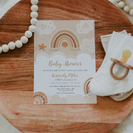 Boho Rainbow Baby shower Uitnodiging