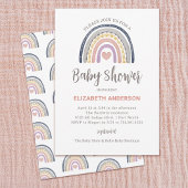 Boho Rainbow Baby shower Uitnodiging