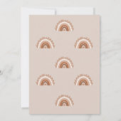 Boho Rainbow Baby shower Uitnodiging (Achterkant)