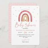 Boho Rainbow Baby shower Uitnodiging (Voorkant / Achterkant)