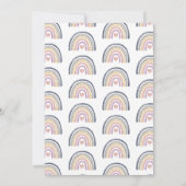 Boho Rainbow Baby shower Uitnodiging (Achterkant)