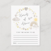 Boho Rainbow - Baby shower van advies Informatiekaartje (Voorkant)