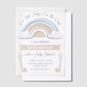 Boho Rainbow Baby shower Vellum Uitnodigingen (Offset)